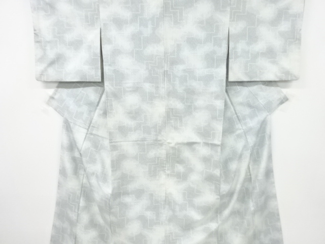 JAPANESE KIMONO / ANTIQUE KIMONO / SILK / TOKAMACHI TSUMUGI / WOVEN GEOMETRIC